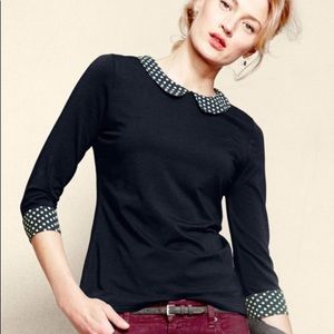 Garnet Hill Peter Pan Collar top